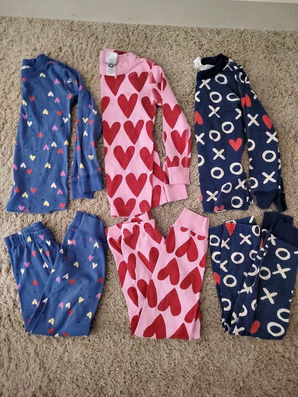 Hanna Andersson Long John Pajama Set Blue & Pink Baby 110 cm / US 5